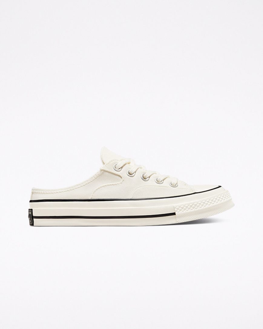 Tenis Converse Chuck 70 Mule Cano Baixo Feminino Bege Pretas | PT J08357T